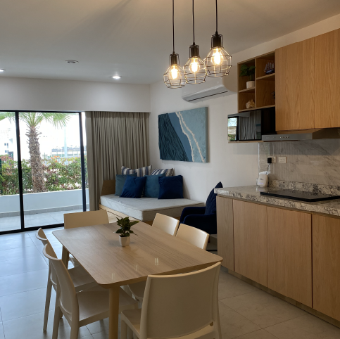 Cocina interior en Turquesa Mazatlán